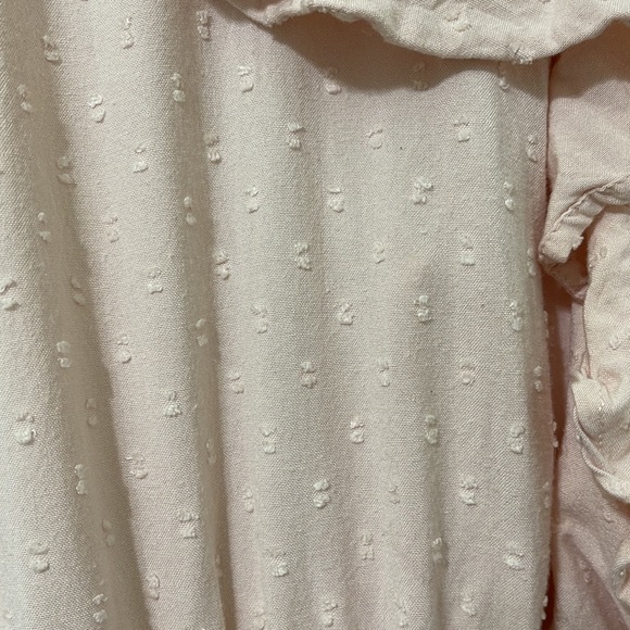 ROXY Pale Pink Ruffles Shorts Romper “Cool Your Heart” with Belt size 6 - Picture 13 of 16